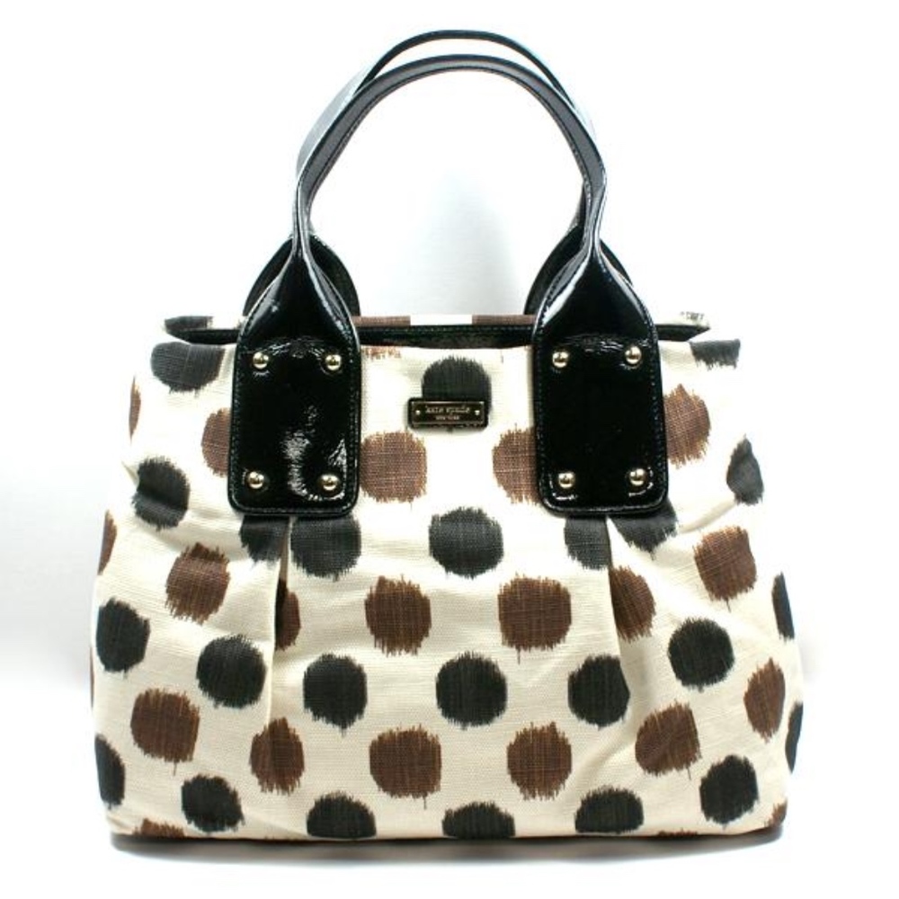 Kate Spade Pitrizzia Dot Louis Linen Satchel Tote